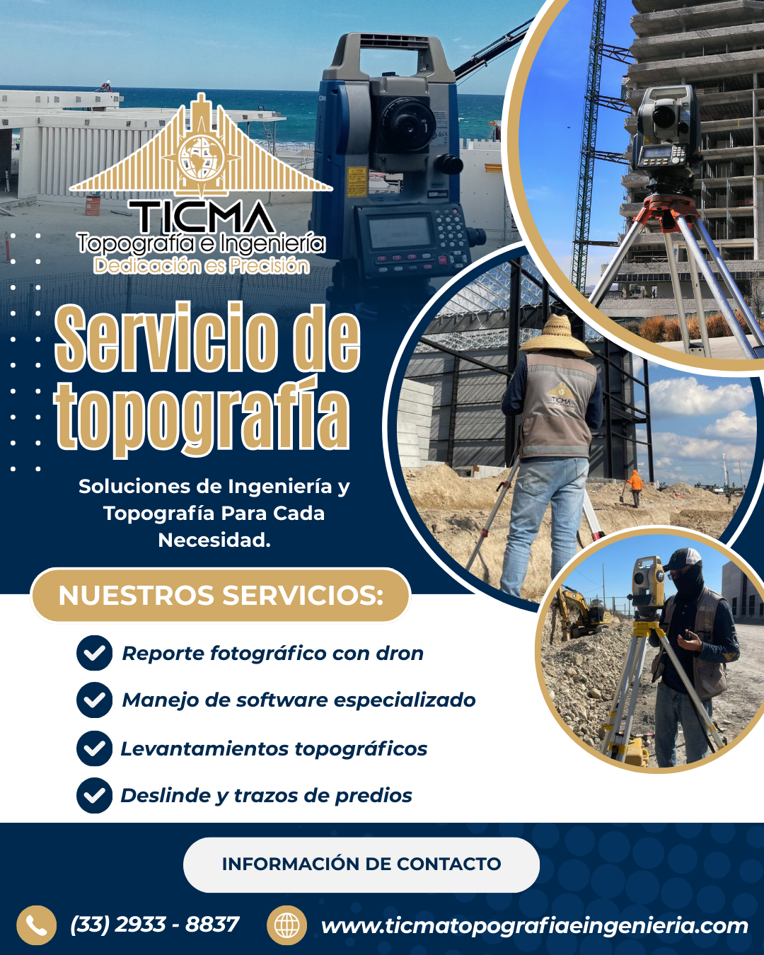 Servicios de topografía en minería